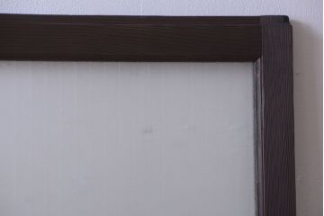 アンティーク　小さな銀モールガラス引き戸1枚(建具、窓)