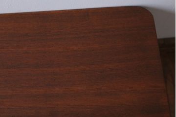 レトロ家具　アンティーク　天板栓材一枚板!レトロな角ちゃぶ台