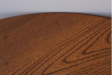 レトロ家具　アンティーク　古い木のレトロな丸ちゃぶ台(1)