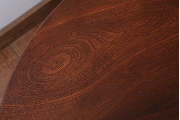 レトロ家具　アンティーク　古い木のレトロな丸ちゃぶ台(3)