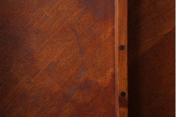 レトロ家具　アンティーク　古い木のレトロな丸ちゃぶ台(3)
