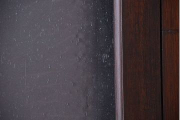 アンティーク　エントランス用明り取り付き!気泡ガラスの引き戸2枚セット