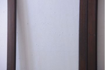 アンティーク　エントランス用明り取り付き!気泡ガラスの引き戸2枚セット