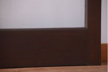 アンティーク　エントランス用明り取り付き!気泡ガラスの引き戸2枚セット