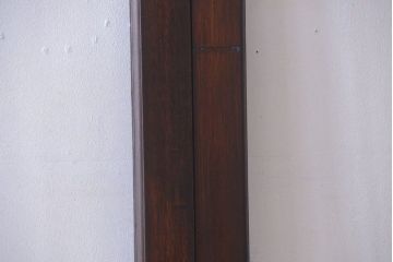 アンティーク　エントランス用明り取り付き!気泡ガラスの引き戸2枚セット