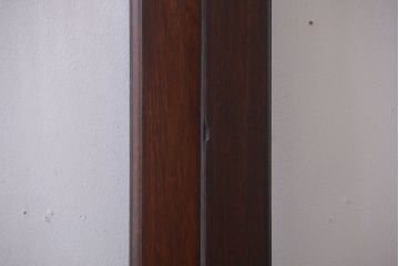 アンティーク　エントランス用明り取り付き!気泡ガラスの引き戸2枚セット