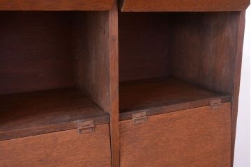 レトロ家具　昭和レトロ　かわいいパタパタ扉付き!アンティークマス目ロッカー(収納棚)(2)