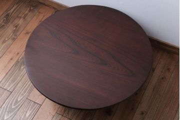 アンティーク家具　古民具・骨董　高級品!天板一枚板の総欅材製アンティーク丸ちゃぶ台