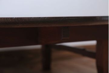 アンティーク家具　古民具・骨董　高級品!天板一枚板の総欅材製アンティーク丸ちゃぶ台