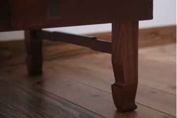 アンティーク家具　古民具・骨董　高級品!天板一枚板の総欅材製アンティーク丸ちゃぶ台