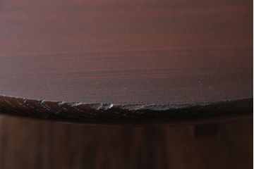 アンティーク家具　古民具・骨董　高級品!天板一枚板の総欅材製アンティーク丸ちゃぶ台