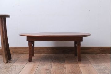 アンティーク家具　アンティーク　古い木のシンプルな丸ちゃぶ台