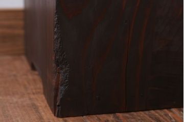 アンティーク家具　アンティーク　古い木の小ぶりな引き出し付き収納棚