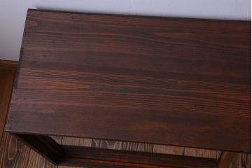 アンティーク家具　和製アンティーク　前面欅材!大きなガラス引き戸の収納棚(2)