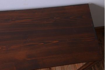 アンティーク家具　和製アンティーク　前面欅材!大きなガラス引き戸の収納棚(2)