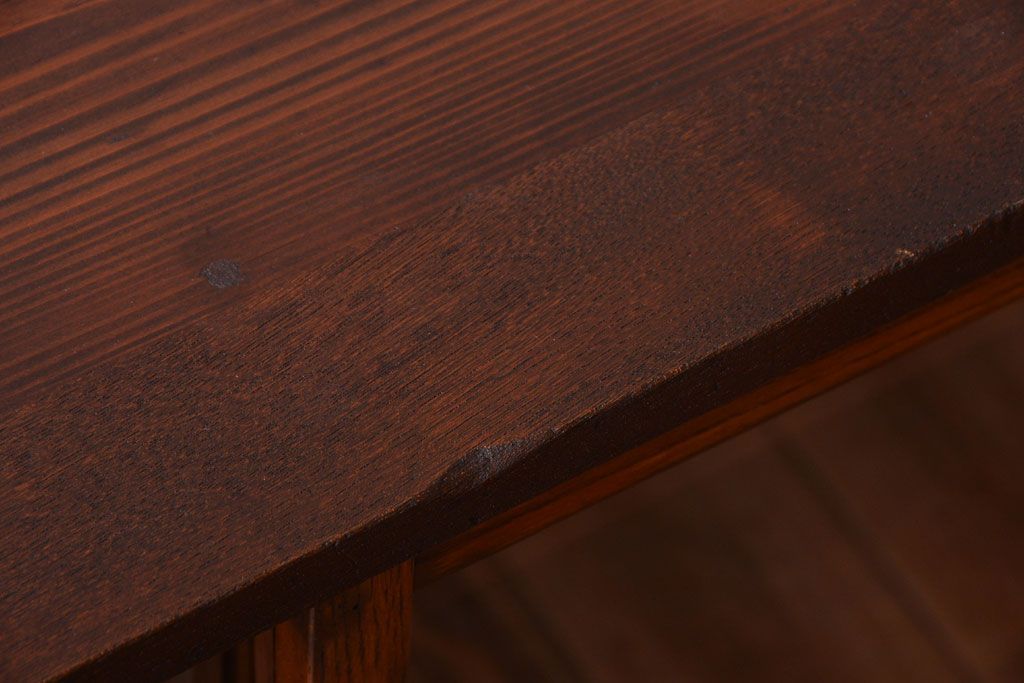 アンティーク家具　和製アンティーク　前面欅材!大きなガラス引き戸の収納棚(2)