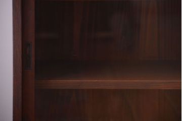 アンティーク家具　和製アンティーク　前面欅材!大きなガラス引き戸の収納棚(2)