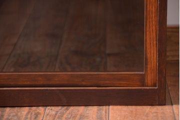 アンティーク家具　和製アンティーク　前面欅材!大きなガラス引き戸の収納棚(2)