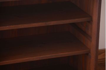 アンティーク家具　和製アンティーク　前面欅材!大きなガラス引き戸の収納棚(2)