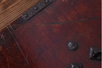 アンティーク家具　古民具・骨董　江戸期　かくし付き!懸硯型佐渡船箪笥(掛硯型、舟箪笥)