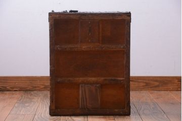 アンティーク家具　古民具・骨董　江戸期　かくし付き!懸硯型佐渡船箪笥(掛硯型、舟箪笥)