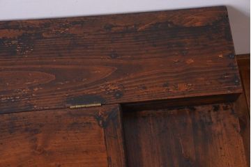 アンティーク家具　和製アンティーク　机の天板が収納蓋となった珍しい文机