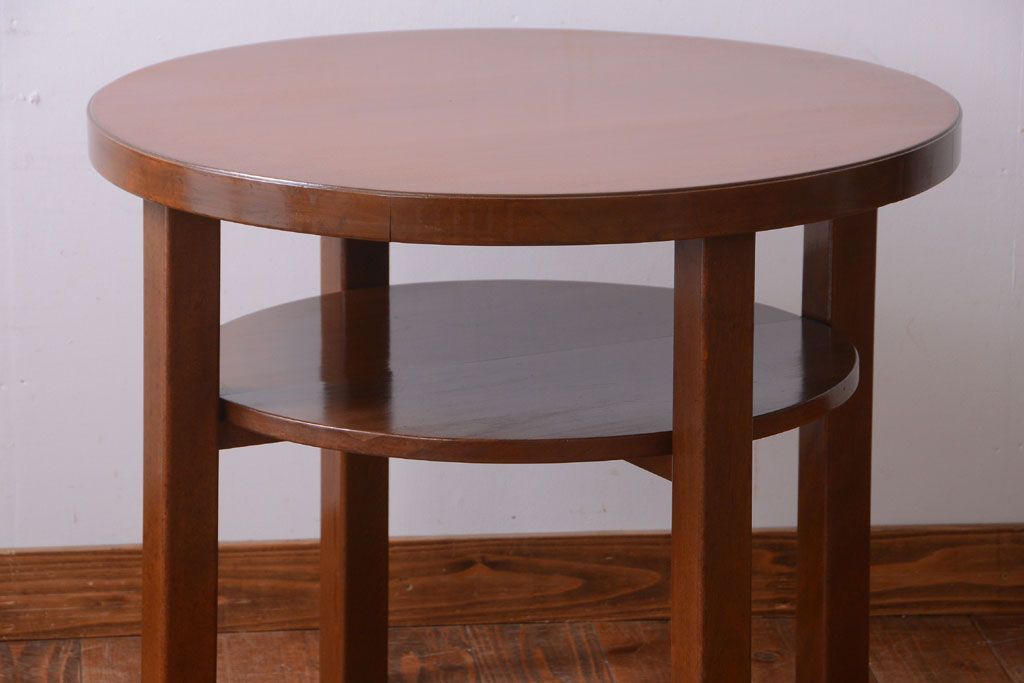 レトロ家具　和製アンティーク　レトロデザインのラウンドテーブル