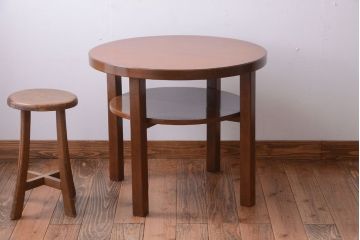 レトロ家具　和製アンティーク　レトロデザインのラウンドテーブル