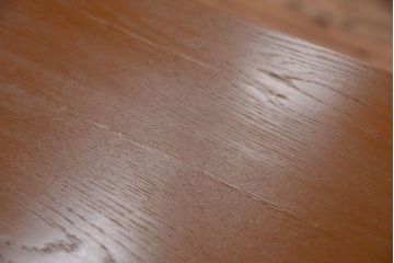 アンティーク家具　アンティーク　ネームプレート付き!天板ナラ材の両袖机(間仕切り・カウンターテーブル)