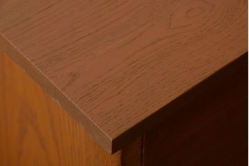 アンティーク家具　アンティーク　ネームプレート付き!天板ナラ材の両袖机(間仕切り・カウンターテーブル)