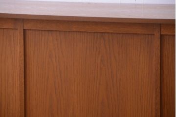 アンティーク家具　アンティーク　ネームプレート付き!天板ナラ材の両袖机(間仕切り・カウンターテーブル)