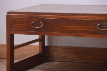 レトロ家具　昭和レトロ　古い木のアンティーク片袖文机