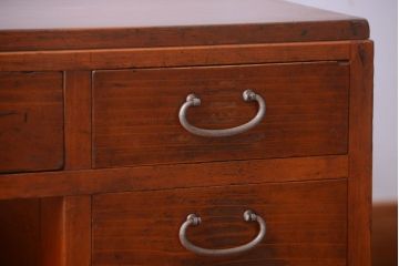 レトロ家具　昭和レトロ　古い木のアンティーク片袖文机