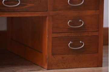 レトロ家具　昭和レトロ　古い木のアンティーク片袖文机