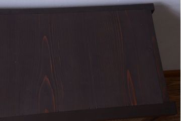 アンティーク家具　古民具・骨董　引き出し3杯付き!モールガラス入り引き戸収納棚