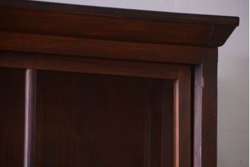 アンティーク家具　和製アンティーク　九尺物!4枚扉付き特大サイズの薄型木製戸棚