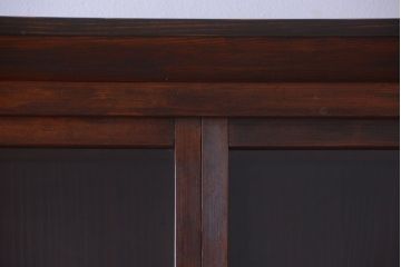 アンティーク家具　和製アンティーク　九尺物!4枚扉付き特大サイズの薄型木製戸棚