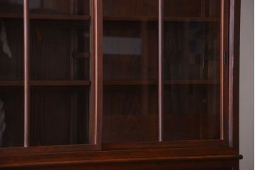 アンティーク家具　和製アンティーク　九尺物!4枚扉付き特大サイズの薄型木製戸棚