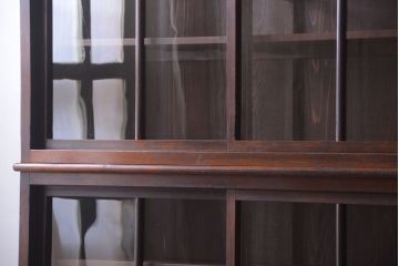 アンティーク家具　和製アンティーク　九尺物!4枚扉付き特大サイズの薄型木製戸棚