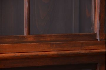 アンティーク家具　和製アンティーク　九尺物!4枚扉付き特大サイズの薄型木製戸棚