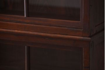 アンティーク家具　和製アンティーク　九尺物!4枚扉付き特大サイズの薄型木製戸棚