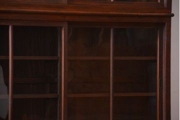 アンティーク家具　和製アンティーク　九尺物!4枚扉付き特大サイズの薄型木製戸棚