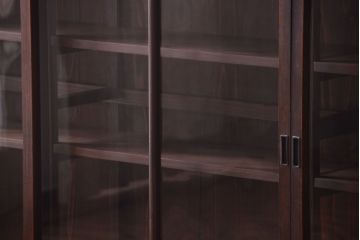 アンティーク家具　和製アンティーク　九尺物!4枚扉付き特大サイズの薄型木製戸棚