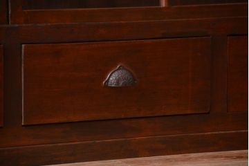 アンティーク家具　和製アンティーク　九尺物!4枚扉付き特大サイズの薄型木製戸棚