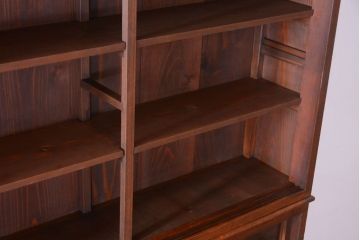 アンティーク家具　和製アンティーク　九尺物!4枚扉付き特大サイズの薄型木製戸棚