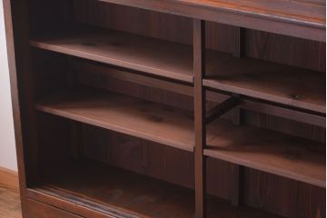 アンティーク家具　和製アンティーク　九尺物!4枚扉付き特大サイズの薄型木製戸棚