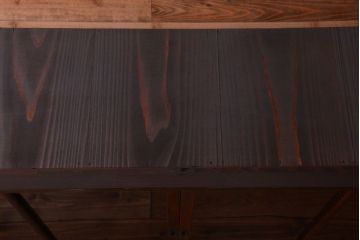 アンティーク家具　和製アンティーク　九尺物!4枚扉付き特大サイズの薄型木製戸棚