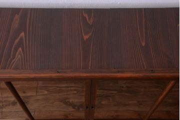 アンティーク家具　和製アンティーク　九尺物!4枚扉付き特大サイズの薄型木製戸棚