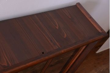 アンティーク家具　和製アンティーク　九尺物!4枚扉付き特大サイズの薄型木製戸棚