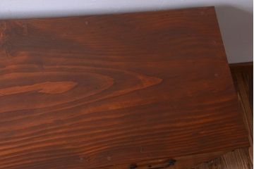 アンティーク家具　古民具・骨董　重厚な鉄脚付き!シンプルで上品な時代箪笥ローボード(ローチェスト)